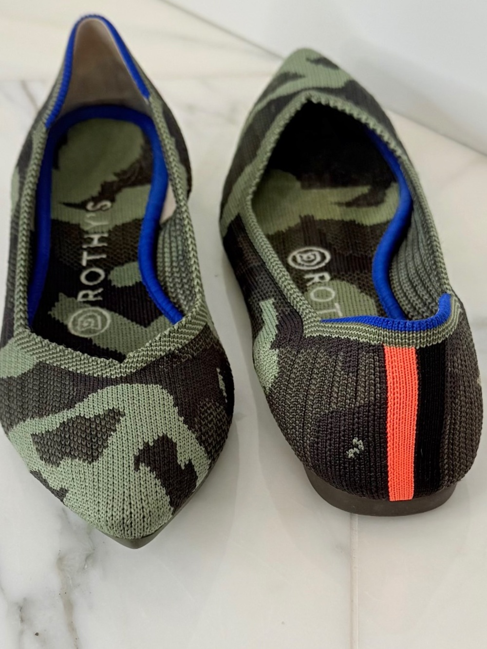 Rothy's The Point in Olive Camo W6.5